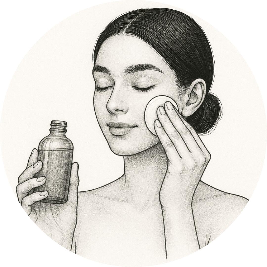 Toniques exfoliants et hydratants